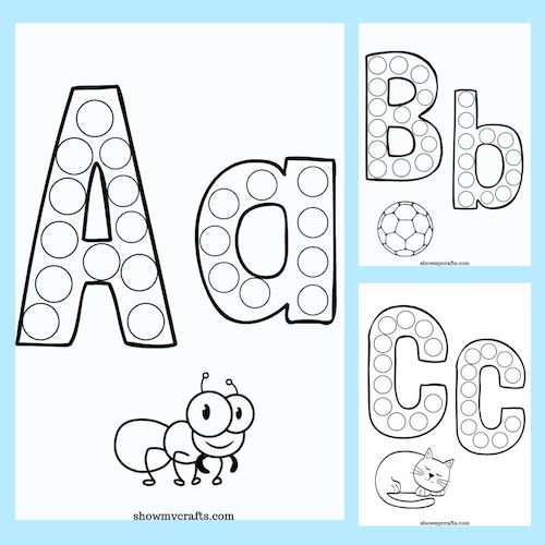 alphabet dot painting