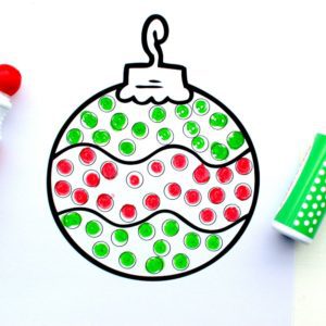christmas dot painting bauble