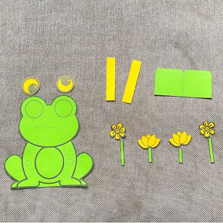 pop up frog craft template