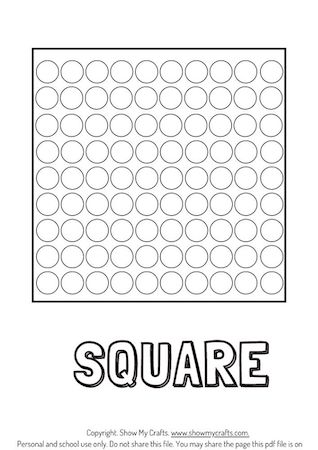 Square shape dot painting