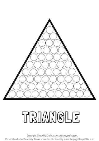triangle dot painting worksheet