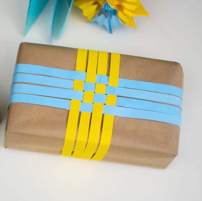 basket weave gift wrapping