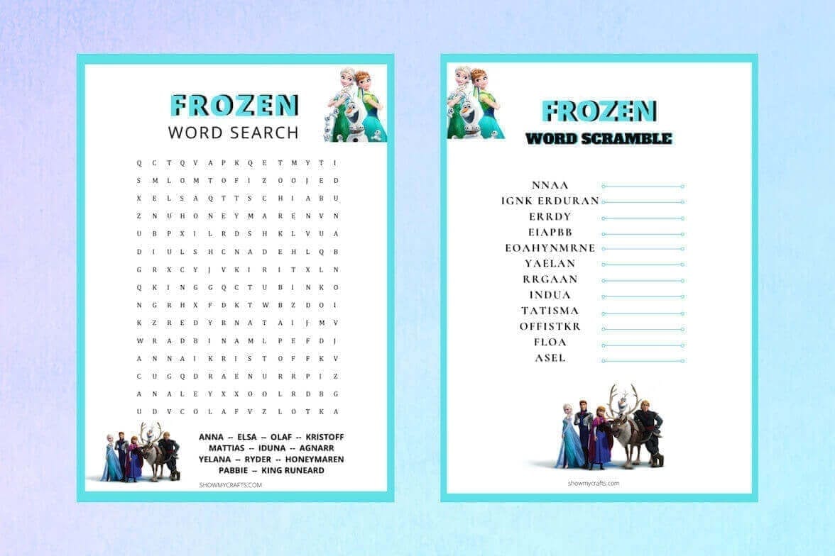 frozen word search