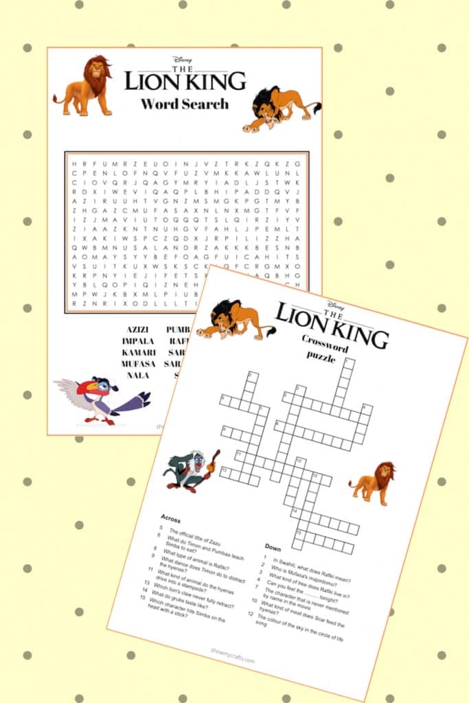 lion king word games