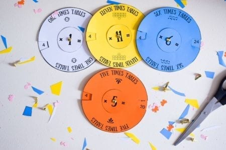 Multiplication tables spinners: Learn the times tables the fun way