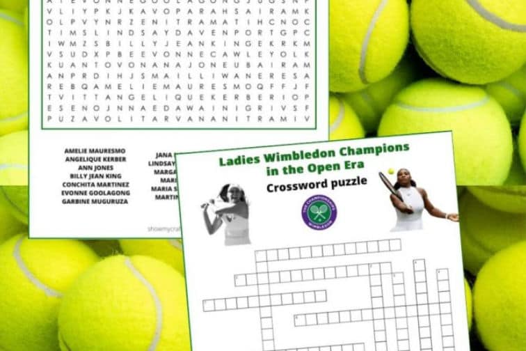 tennis word search printables