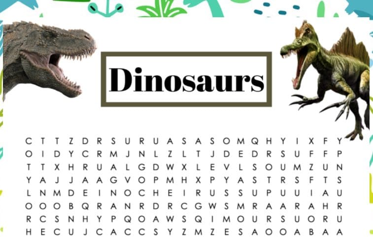 Dinosaur Word Search 