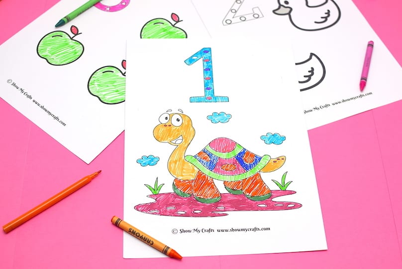 Number Colouring Pages