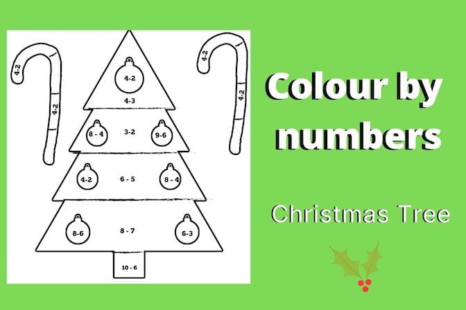 Christmas colour by numbers