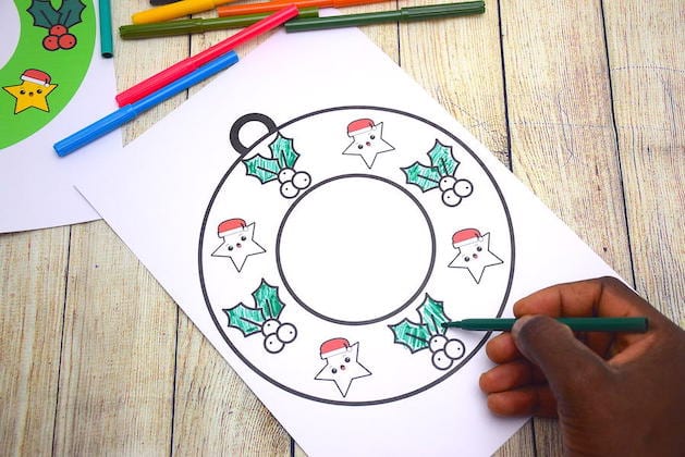 christmas colouring craft