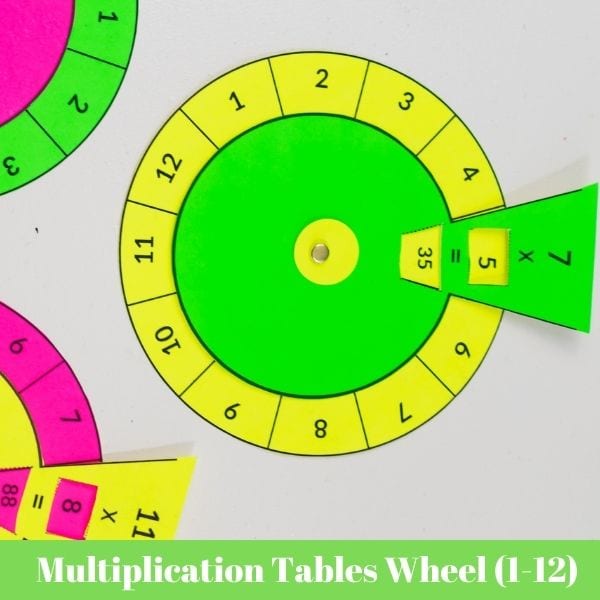 Multiplication Tables Spinning Wheels Show My Crafts