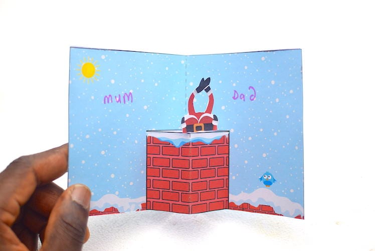 christmas pop up card