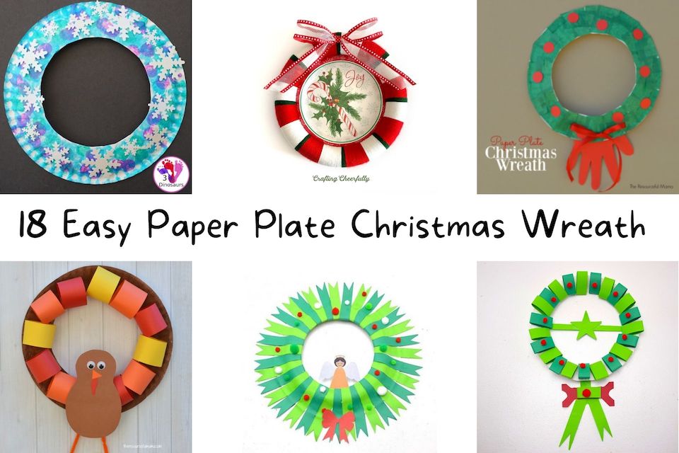 18 Easy Paper Plate Christmas Wreath Crafts for Kids