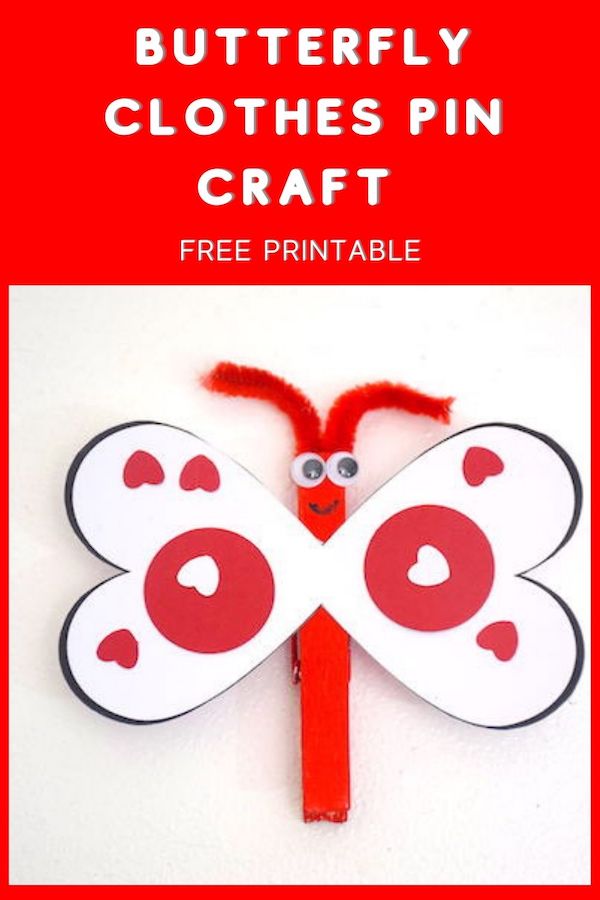 butterfly clothes peg craft