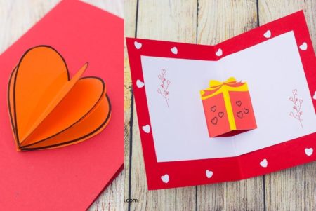 Easy Valentines pop up card - Easy valentines craft printable