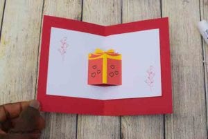 Valentines Gift Box Pop up card