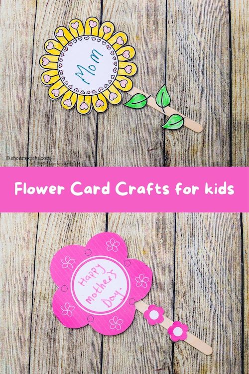 flower card crafts for kids