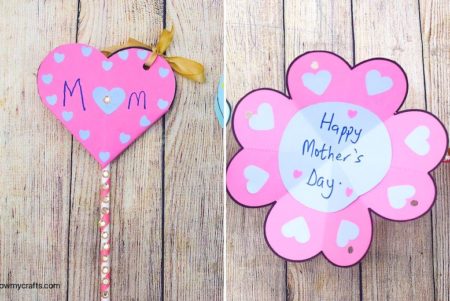 Mother's Day Heart Card - Mother's Card crafts for kids