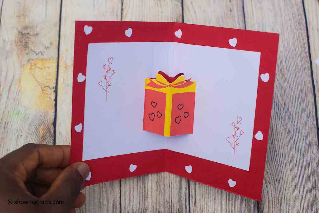 valentines pop up card for kids