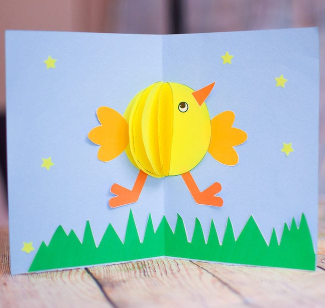 easter chick card printable