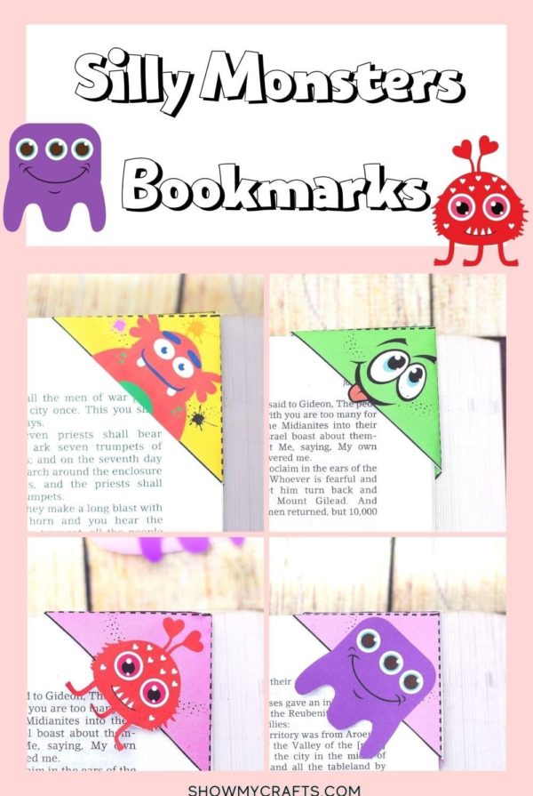 Silly Monsters Corner Bookmarks - Show My Crafts