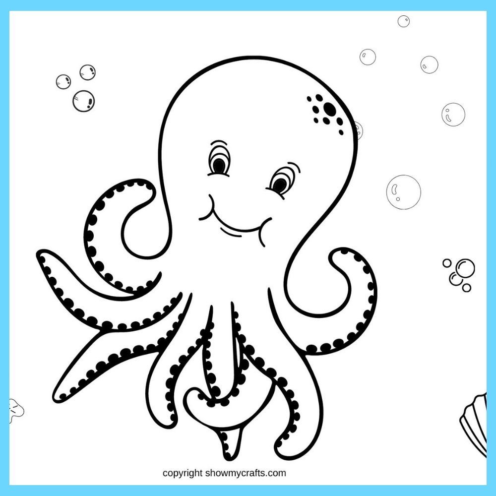 Octopus colouring pages - Show My Crafts