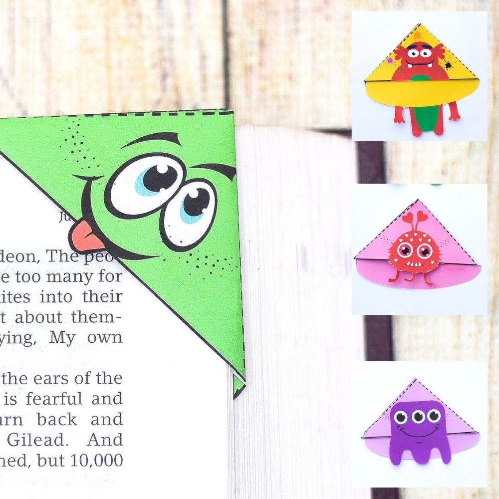 Silly Monsters Corner Bookmarks