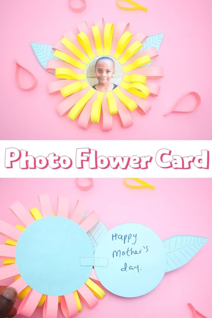 flower photo card craft