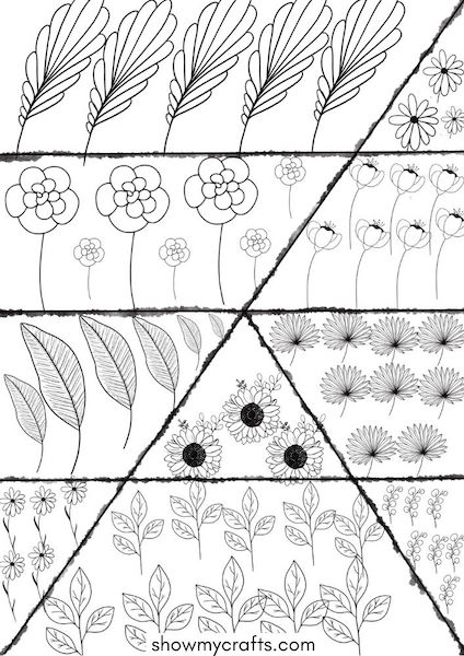 Abstract Colouring Pages