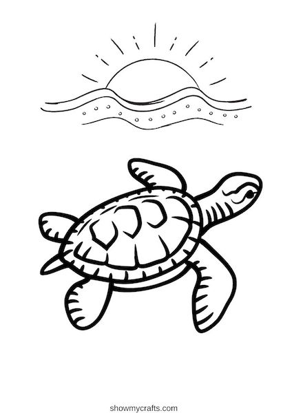 Turtle colouring pages