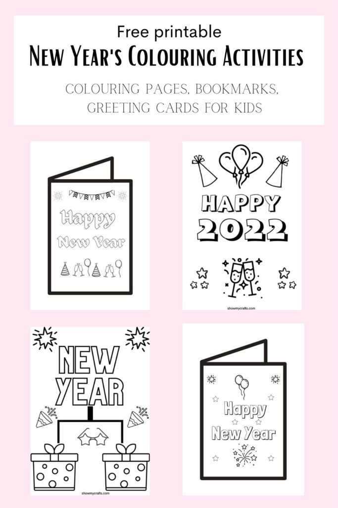 New year's colouring activities for kids