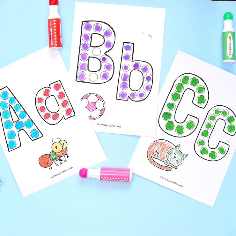 Printable Alphabet Dot Painting Worksheets A to Z do a dot printables