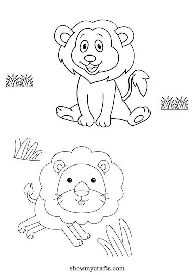 cute lion coloring pages