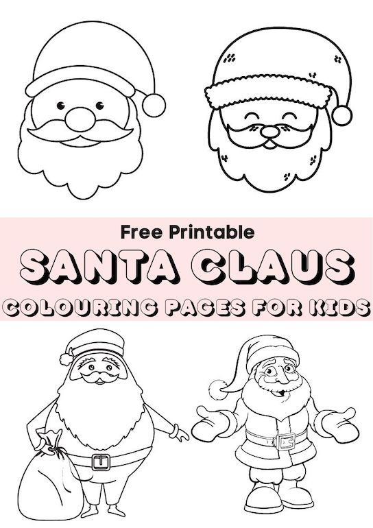 Santa Claus colouring pages