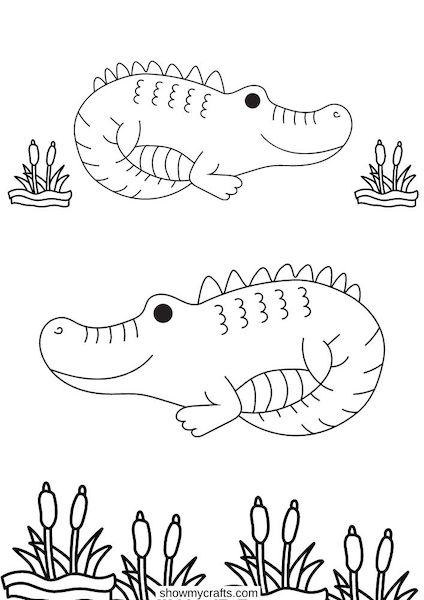 crocodile colouring pages