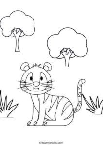 Tiger Colouring Pages - Show My Crafts