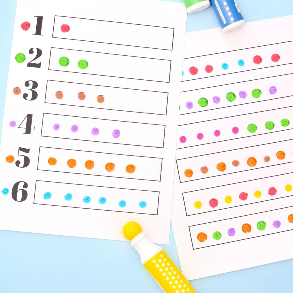 Free Printable Dot Marker Activities For Preschool and Toddlers