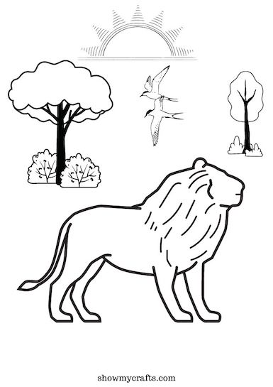 lion colouring pages