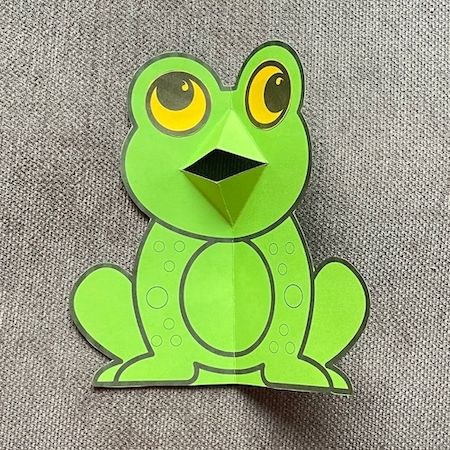 Skuldre på skuldrene hit Museum Frog pop up card craft with free printable frog template -