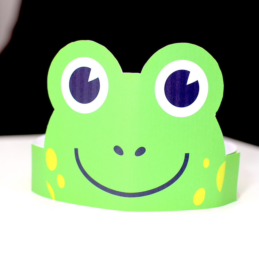 Frog hat craft for kids