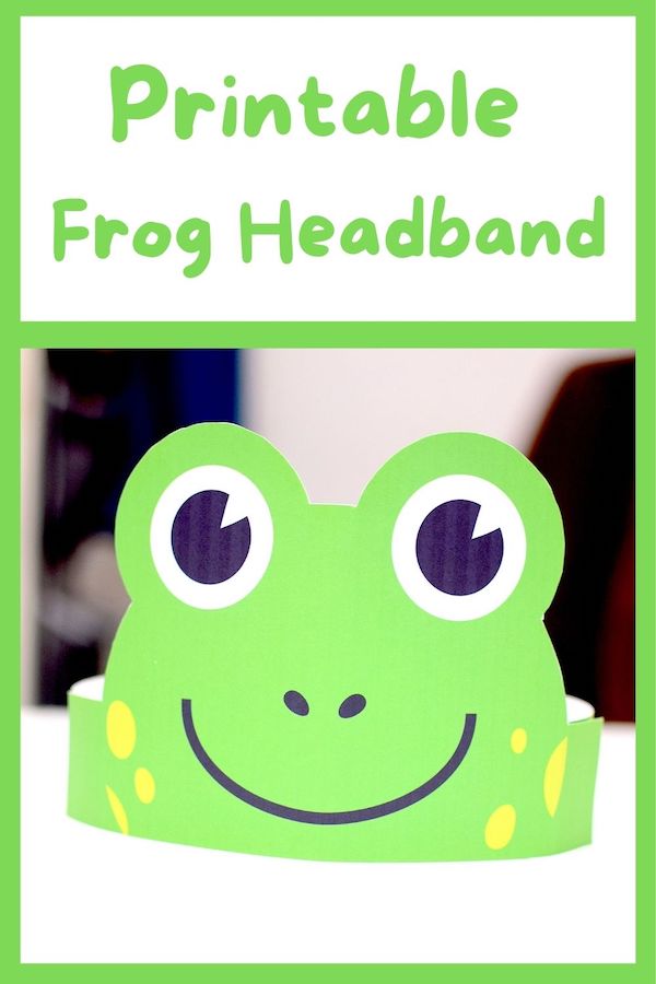 printable frog hat craft