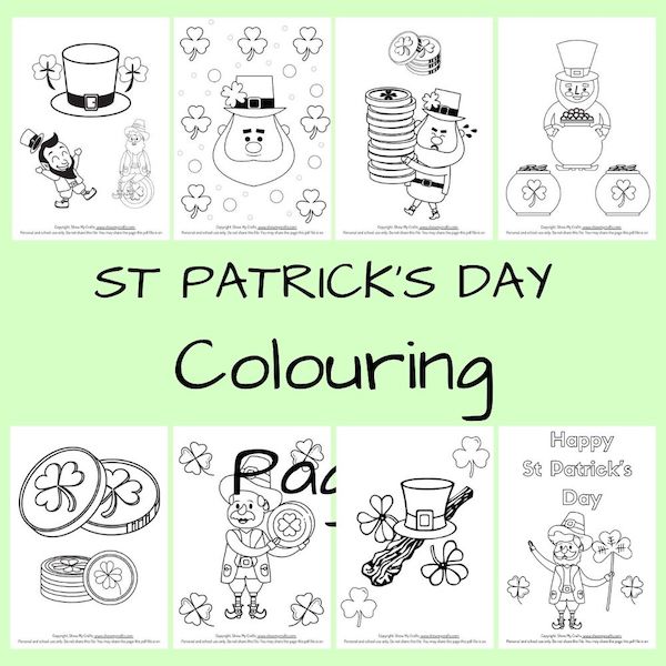 St Patrick’s Day Colouring Pages