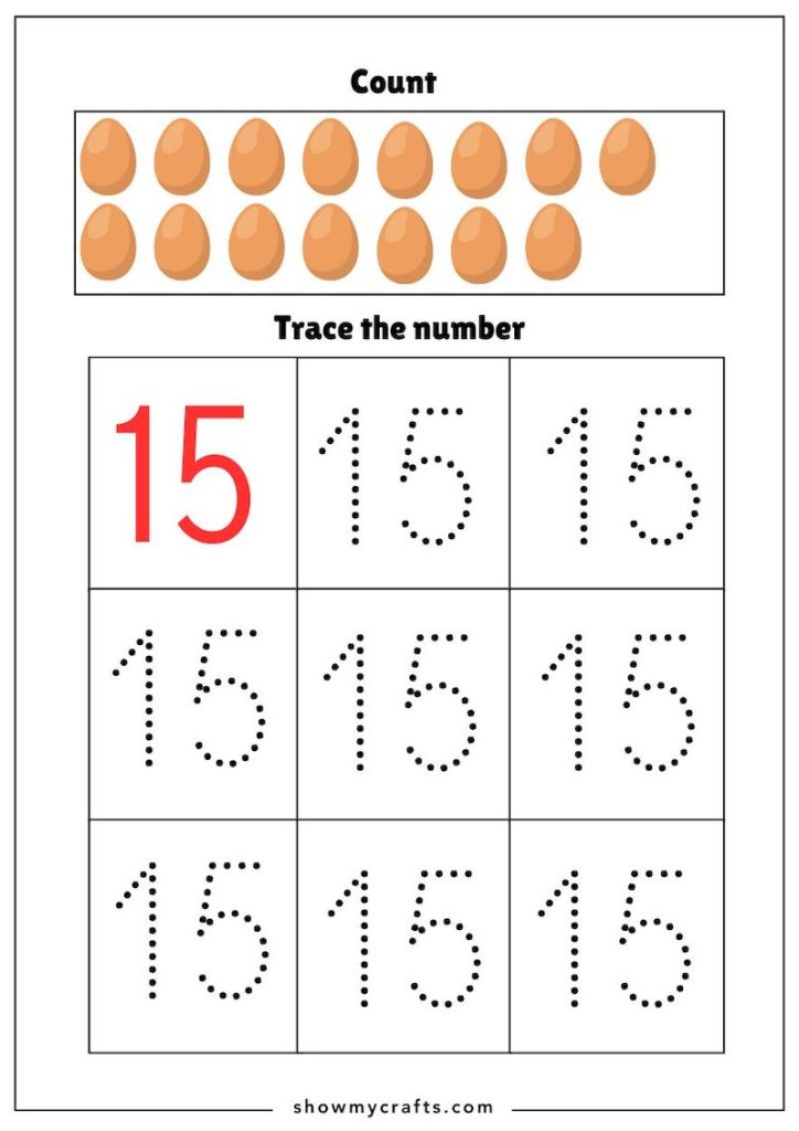 Free Number Tracing Worksheet 1-20