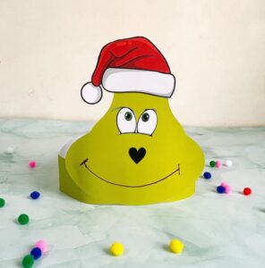 Grinch headband craft